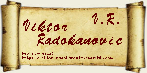 Viktor Radokanović vizit kartica